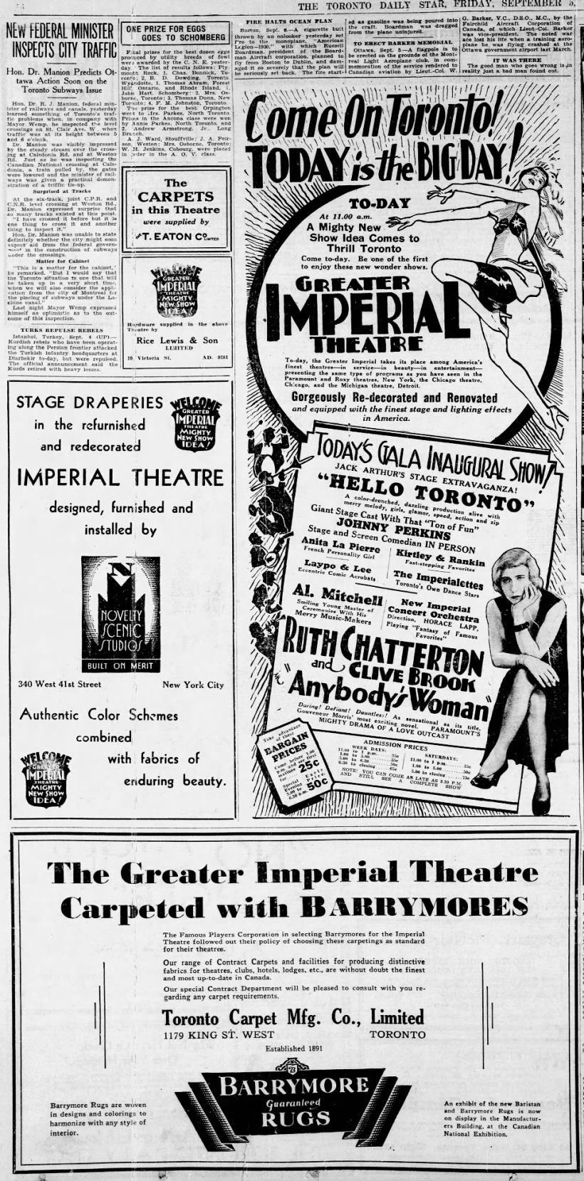 Imperial Theatre opening