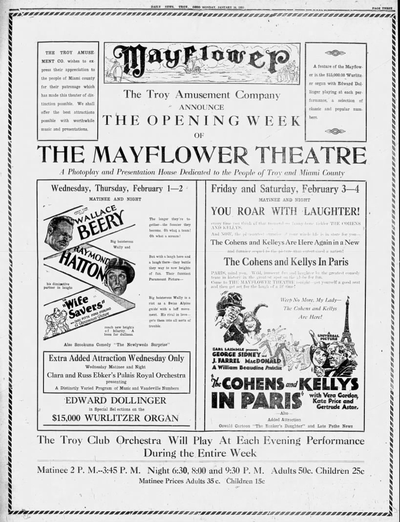 Mayflower theatre opening 