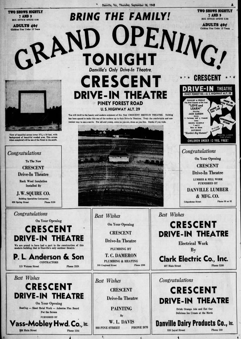 Crescent Drive-In opening