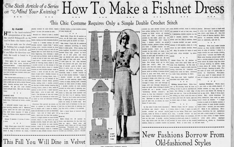 How to make a fishnet dress (1932)
