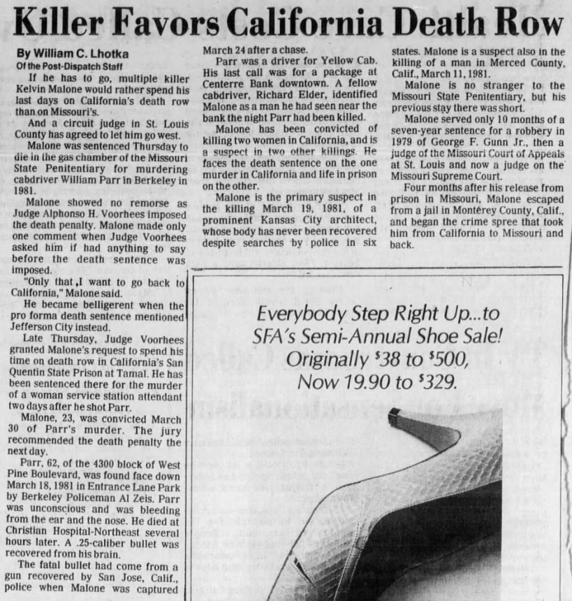 Killer Favors California Death Row