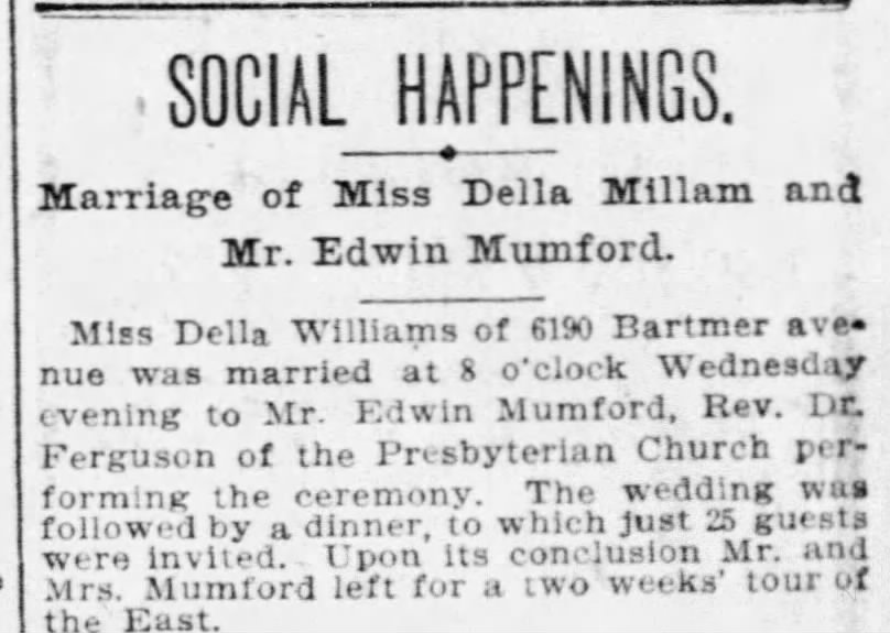 Edwin Munford marriage 1898
