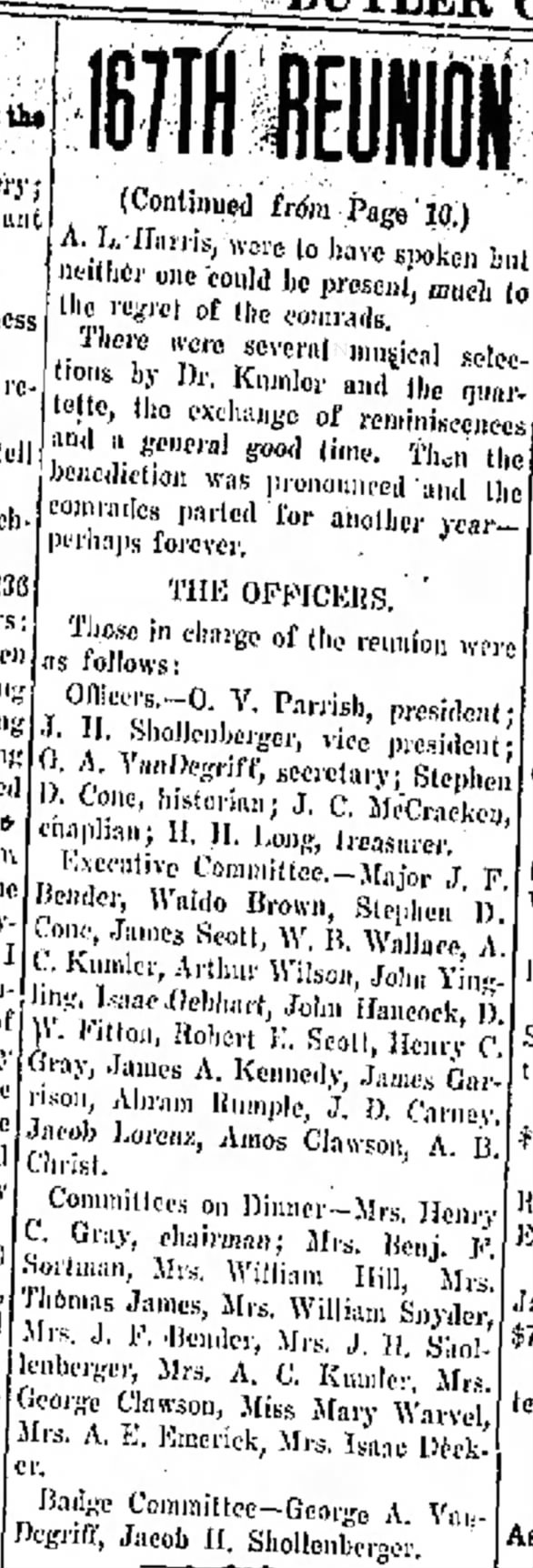 167th OVI Reunion, 1906