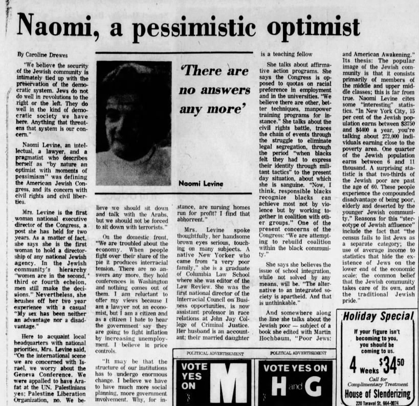 Naomi, a pessimistic optimist