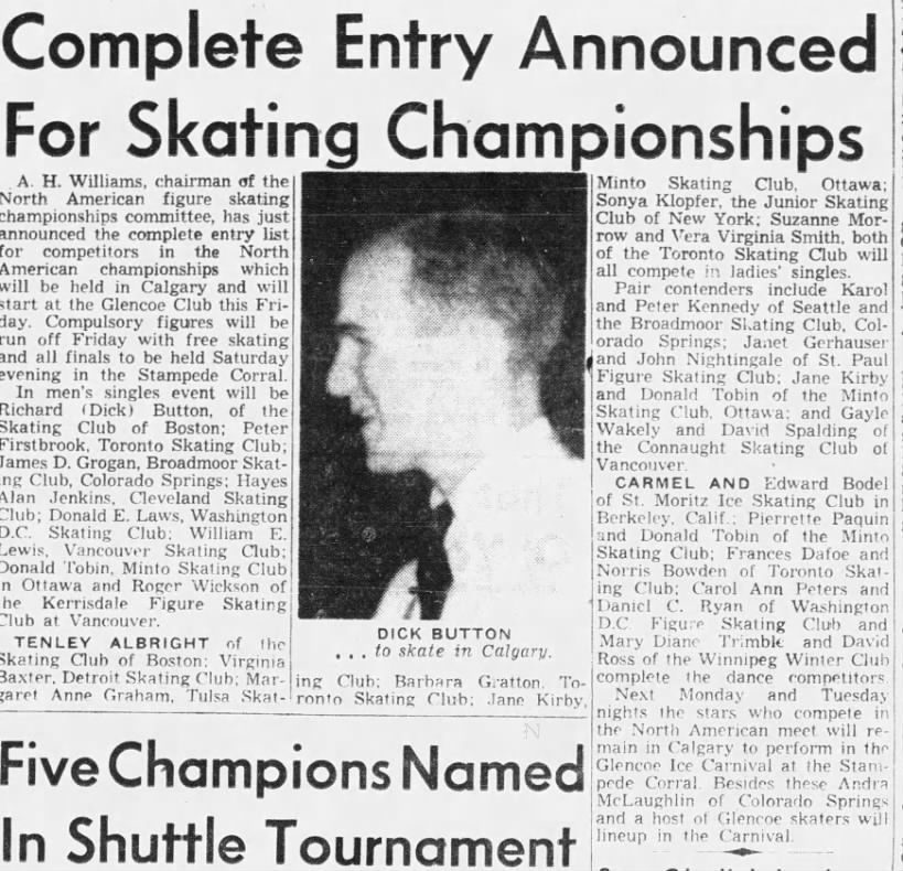 Complete entry announced for skating championships