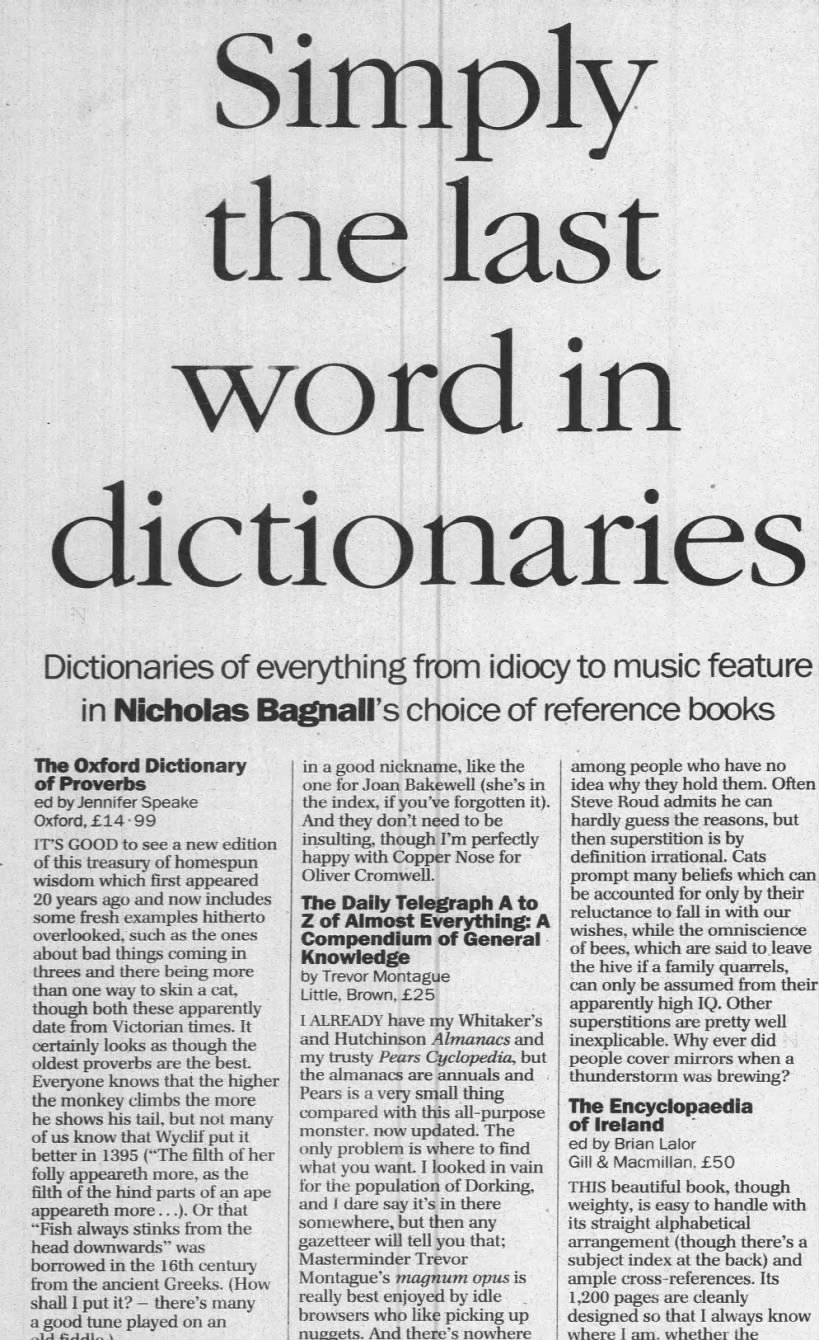 Simply the last word in dictionaries
