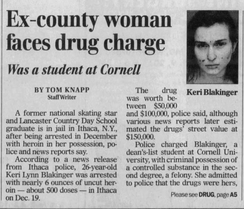 Ex-county woman faces drug charge