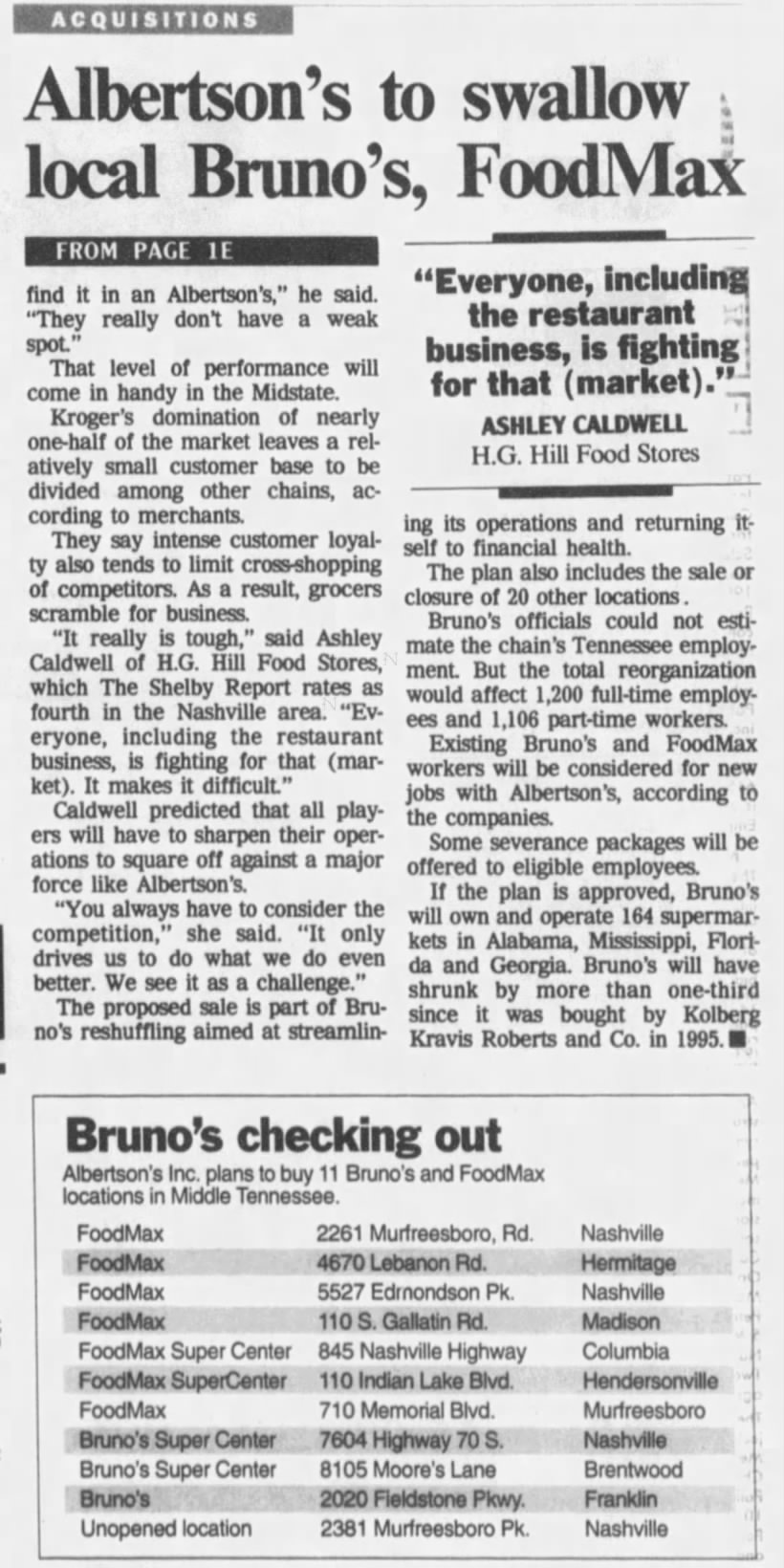 Albertsons to swallow local Bruno's, FoodMax (page 2)