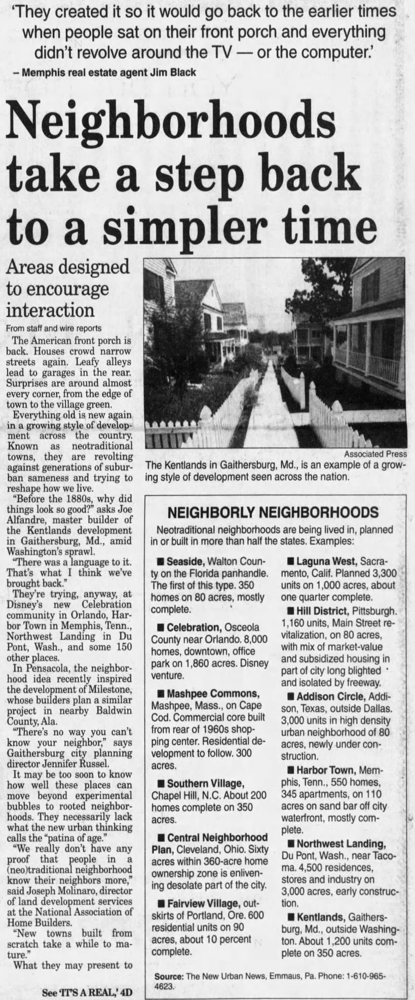 Neighborhoods take a step back to a simpler time