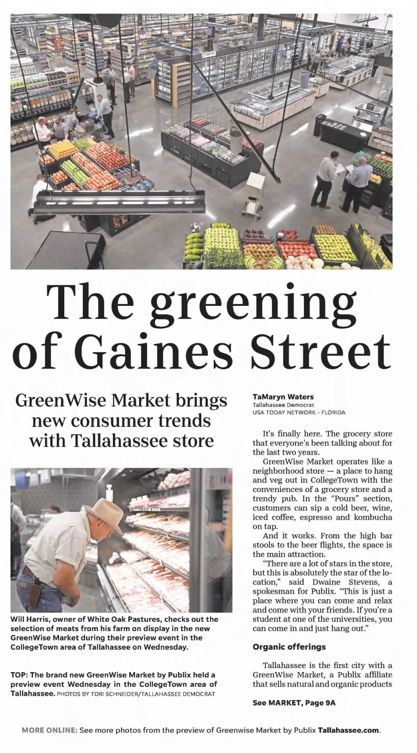 The greening of Gaines Street - GreenWise Market brings new consumer trends with Tallahassee store