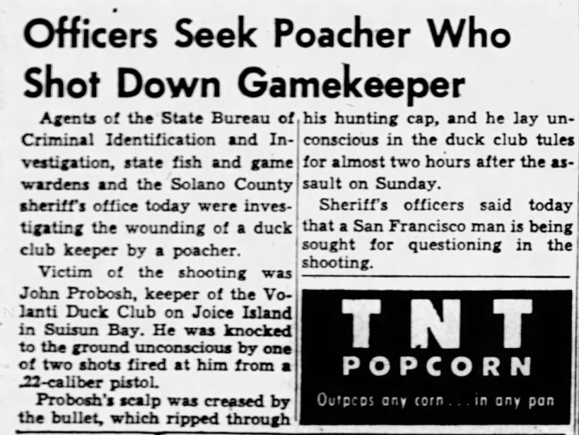 Officers Seek Poacher Who Shot Down Gamekeeper