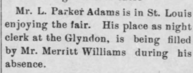 Uncel Parker goes to the St. Louis Fair  10 Aug 1904