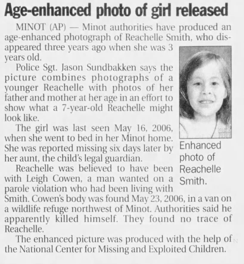 Age-enhanced photo of girl released