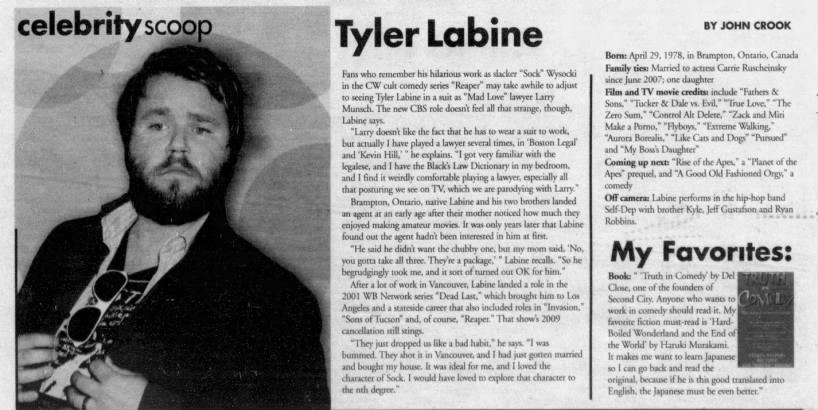 Celebrity Scoop: Tyler Labine
