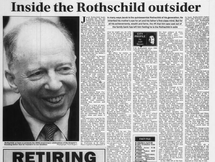 Inside the Rothschild outsider