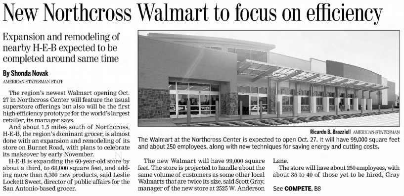 New Northcross Walmart to focus on efficiency, part 1