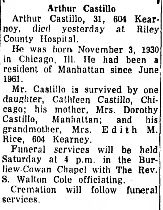 Art Castillo obituary 