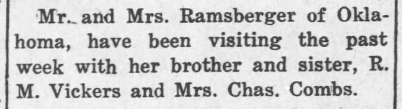 M/M Jerome Rainsberger & Lillian Vickers Rainsberger, visit her siblings
