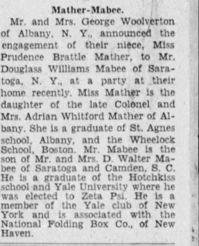 Marriage of Mather / Mabee