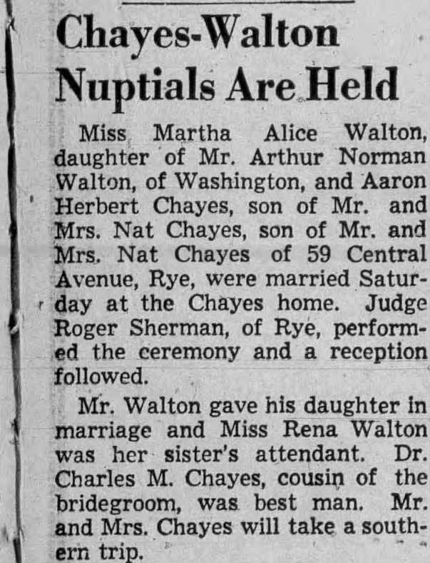 Marriage of Walton / Chayes