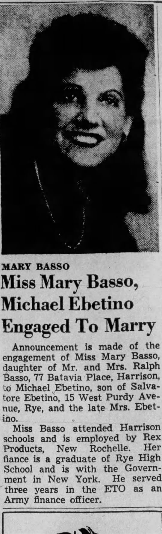 Marriage of Basso / Ebetino