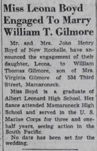 Marriage of Boyd / Gilmore