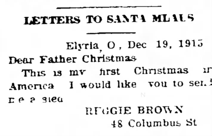 Dear Father Christmas The Chronicle-Telegram (Elyria, OH), Dec. 20, 1915, p. 1