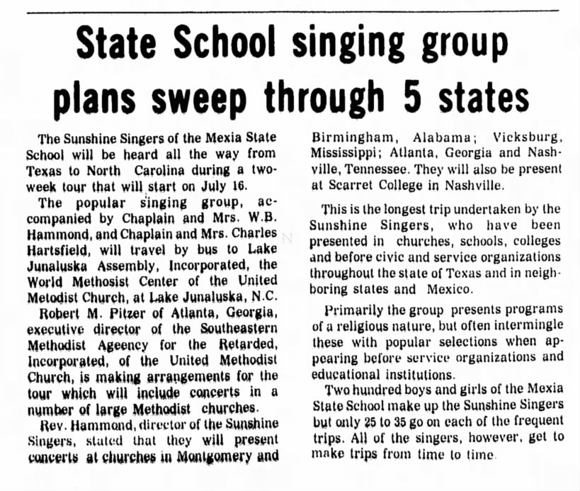 State School Singing Group at Lake