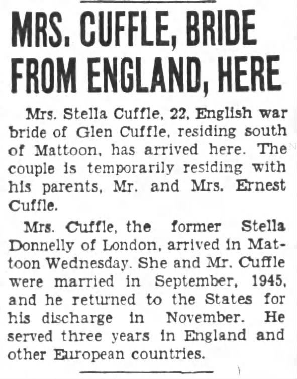 Mrs. Glen Cuffle