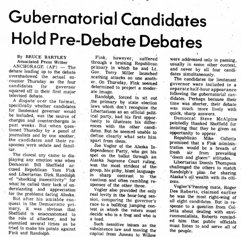 Gubernatorial Candidates Hold Pre-Debate Debates