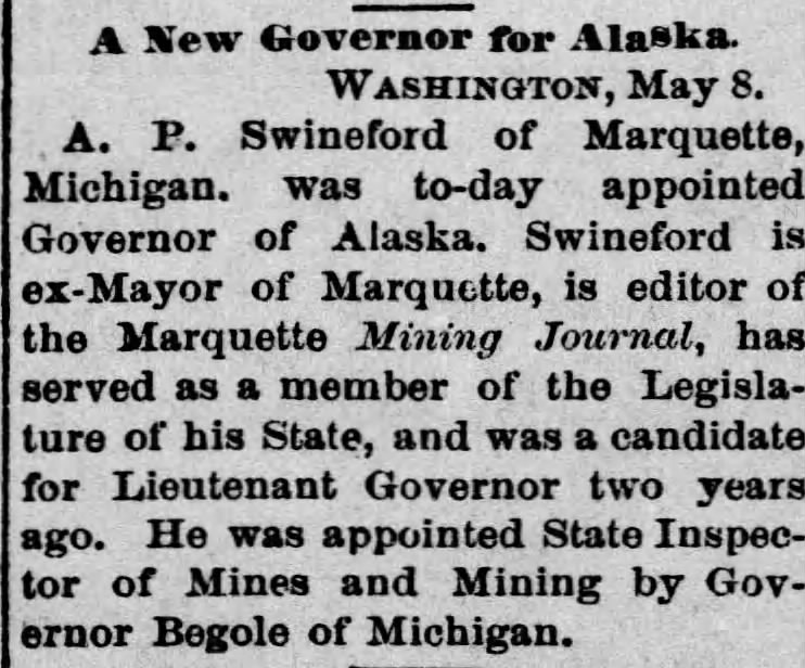 A New Governor for Alaska