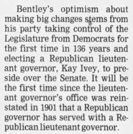 Ivey ran as a Republican
