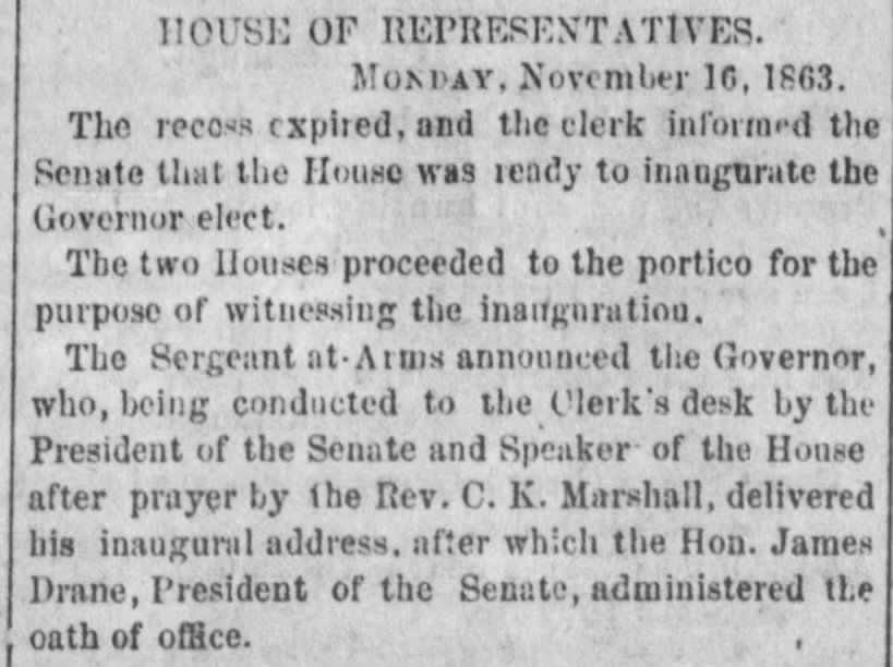 Clark inaugurated 1863