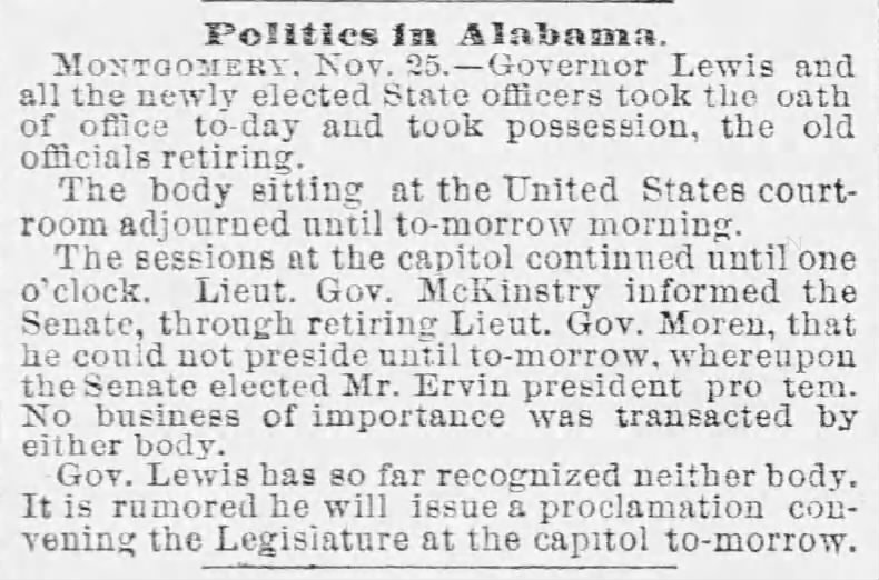Alabama Governor Lewis inaugurated