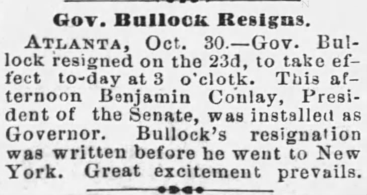 Gov. Bullock Resigns