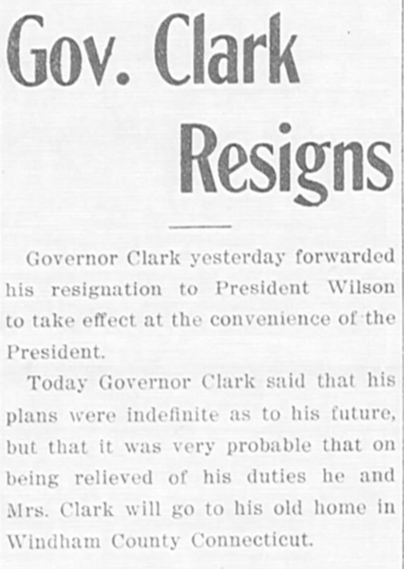 Gov. Clark Resigns