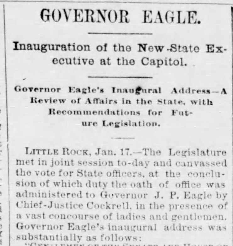 Eagle inaugurated January 17