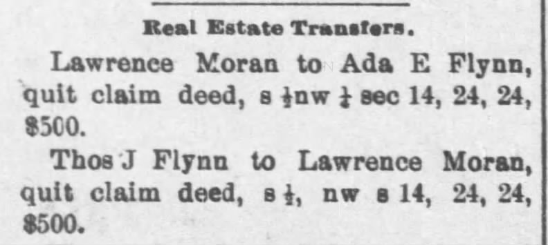 Flynn Moran property transfers