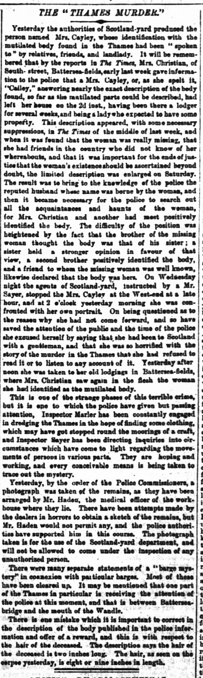 mutilated body thames 1873