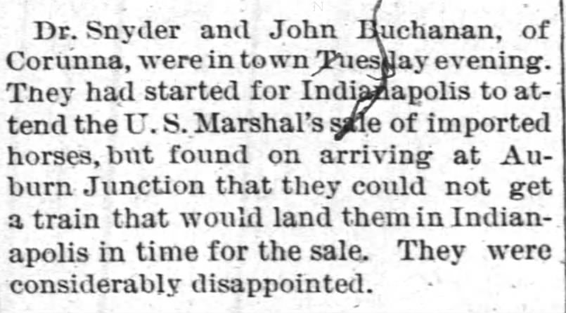 Snyder - Fairfield The Waterloo Press (Waterloo, Indiana) 14 July 1887 p 5