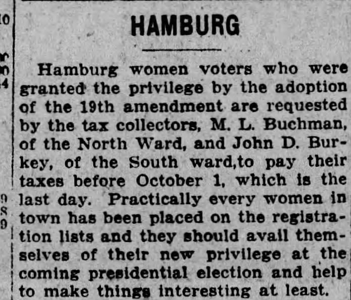 Women Voters in Hamburg, 1920