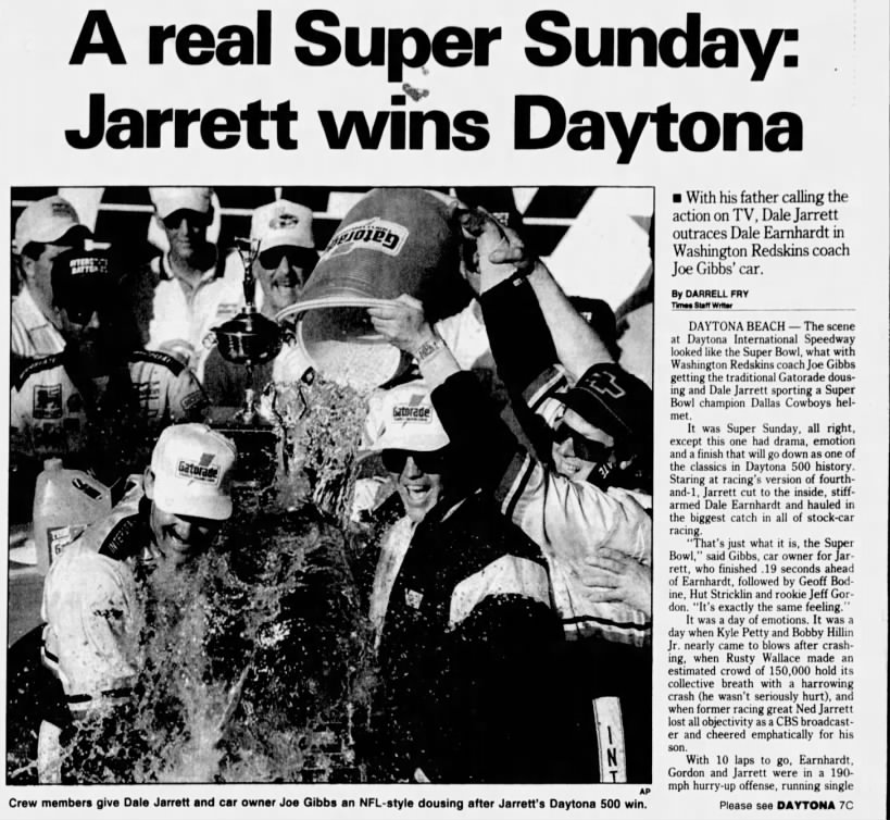 A real Super Sunday: Jarrett wins Daytona (Part 1)