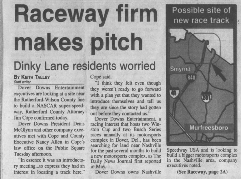 Raceway firm makes pitch (Part 1)