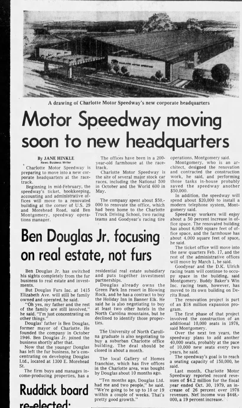 Motor Speedway moving soon to new headquarters