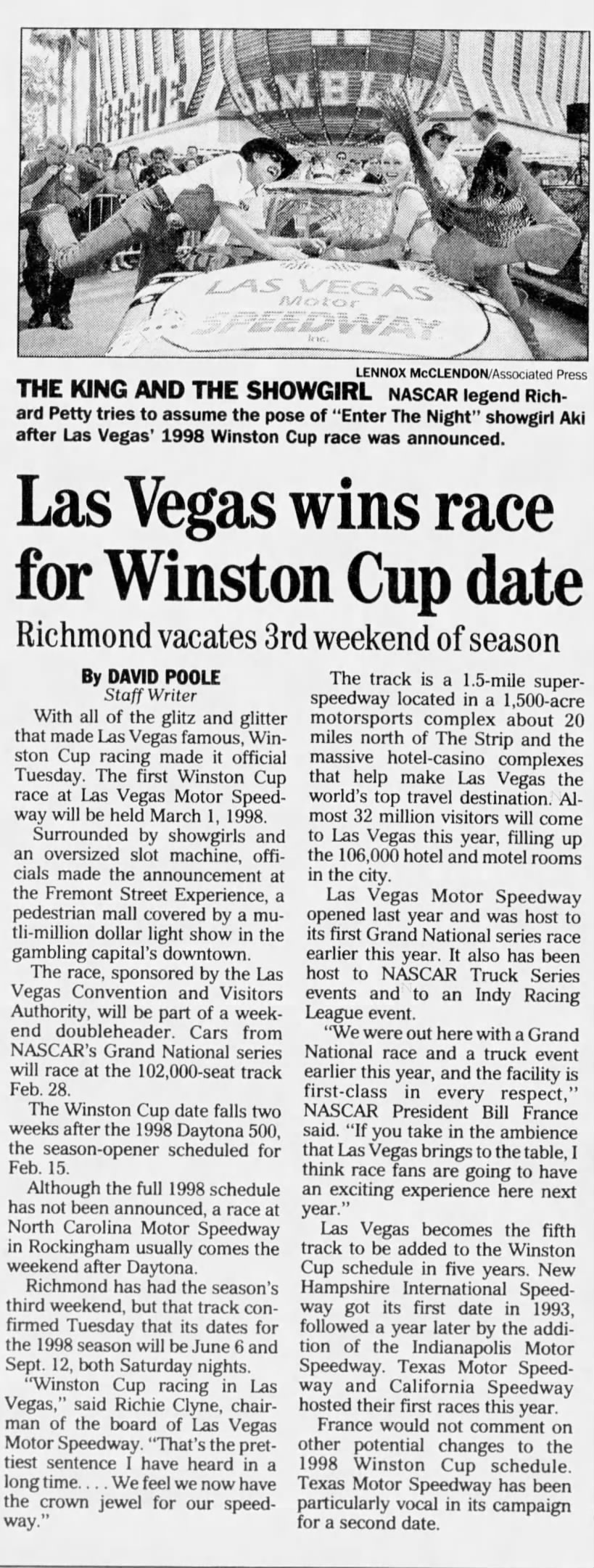 Las Vegas wins race for Winston Cup date