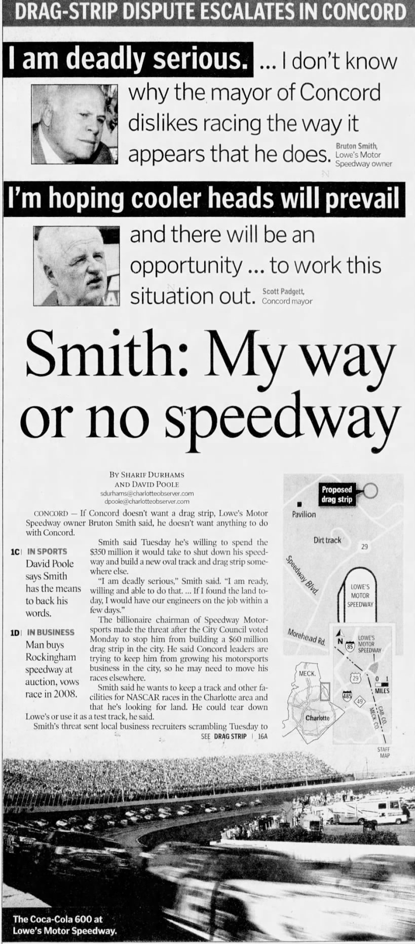 Smith: My way or no speedway (Part 1)