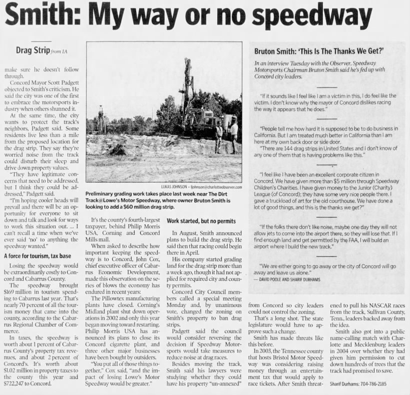 Smith: My way or no speedway (Part 2)
