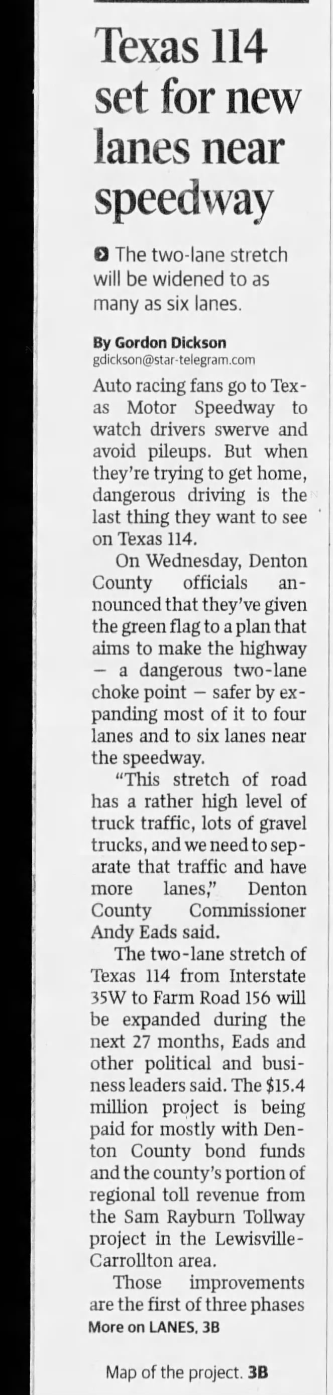 Texas 114 set for new lanes near speedway (Part 1)