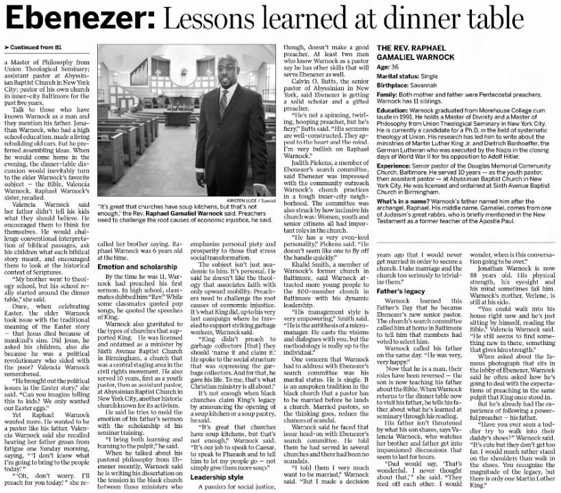 Lessons learned at dinner table
