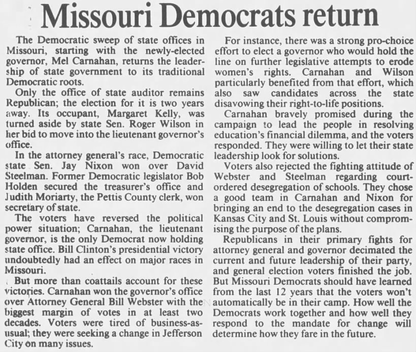 Missouri Democrats return